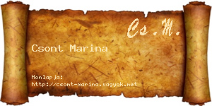 Csont Marina névjegykártya